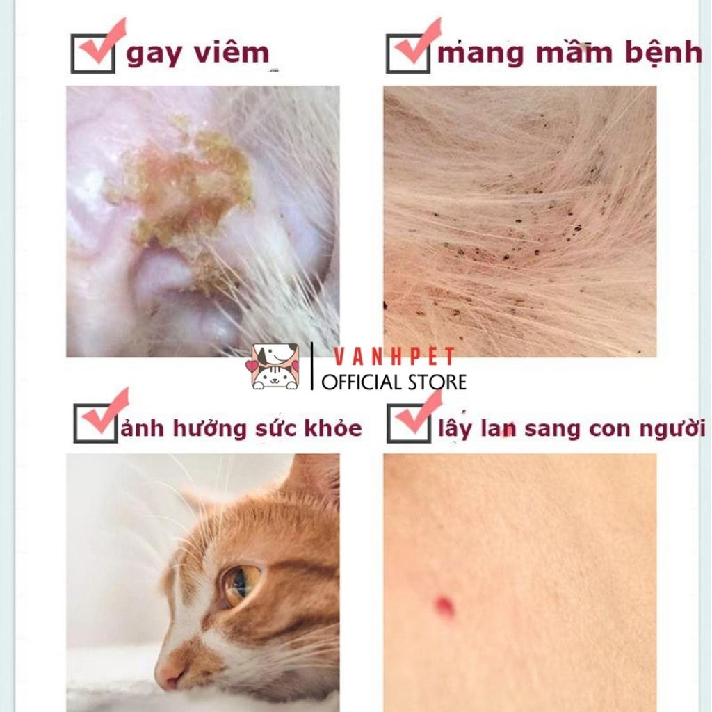 Vòng cổ chống ve rận bọ chét chó mèo - Vòng chống bọ chấy trên da lông cún, mèo - không thấm nước - vanhpet