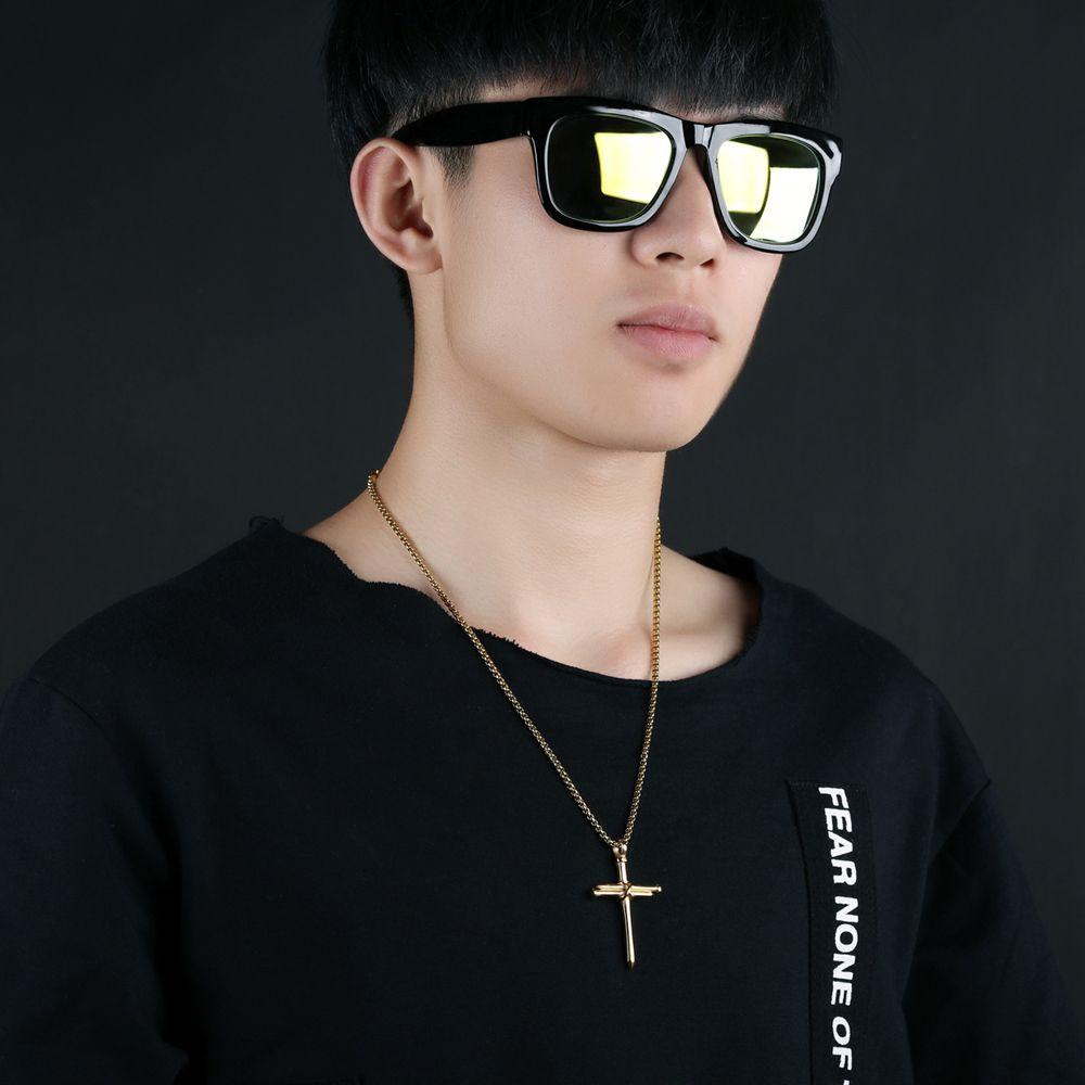 Vòng cổ Mặt Thánh Giá Phong Cách Retro Thời Trang Dành Cho Nam