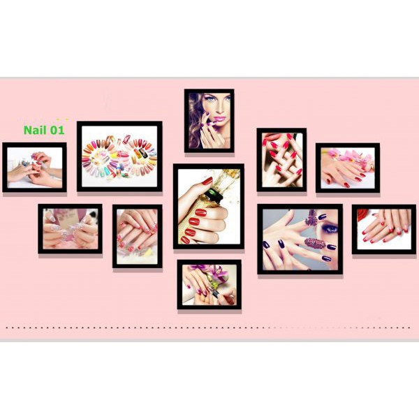 Bộ 11 Khung Ảnh phun xăm -nail -spa - miễn phí in ảnh | BigBuy360 - bigbuy360.vn