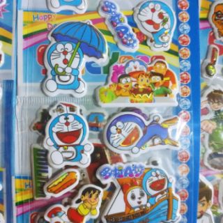 Sticker dán hình 3d ( nhiều chủ đề vỉ 10 stickers)