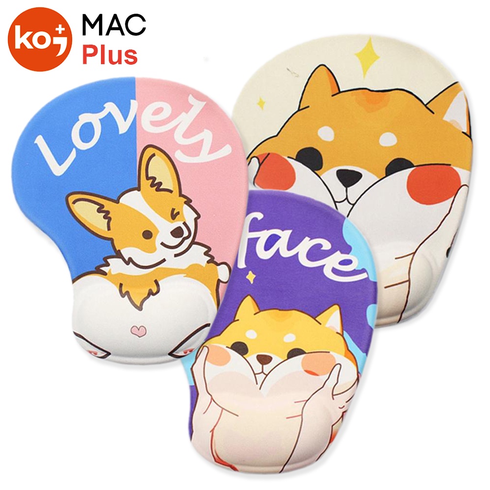 Lót Chuột Máy Tính &amp; Đệm Kê Bàn Phím Lớn KOIMAC Mouse Pad - ( Gaming Cute Slicone 3D Cao Cấp Dễ Thương Corgi, Anime,..)