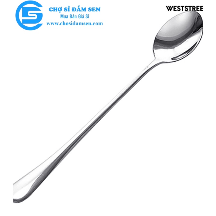 Muỗng inox cán dài Muỗng cà phê chất liệu thép không gỉ thiết kế tay cầm dài tiện dụng G337-Muongcafe