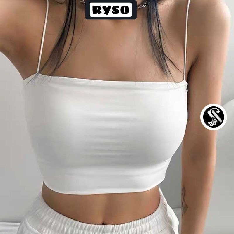 Áo 2 Dây Croptop Sợi Bún Croptop Chất Thun Gân Ôm Body 2s Sexy
