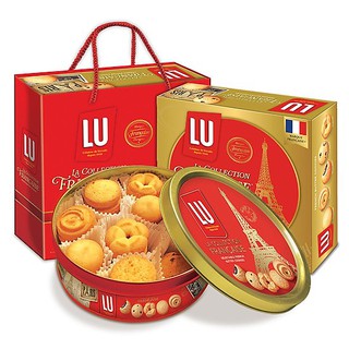 Bánh quy bơ thập cẩm lu hộp 708g _có kèm túi xách
