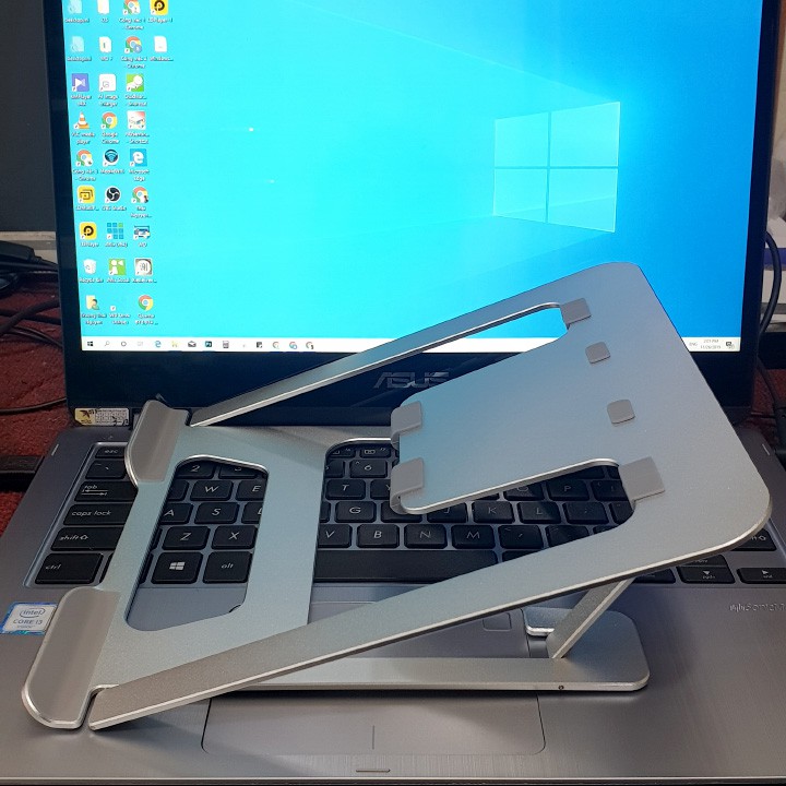 Đế tản nhiệt nhôm cho MacBook, laptop - tặng bàn di chuột DTN8