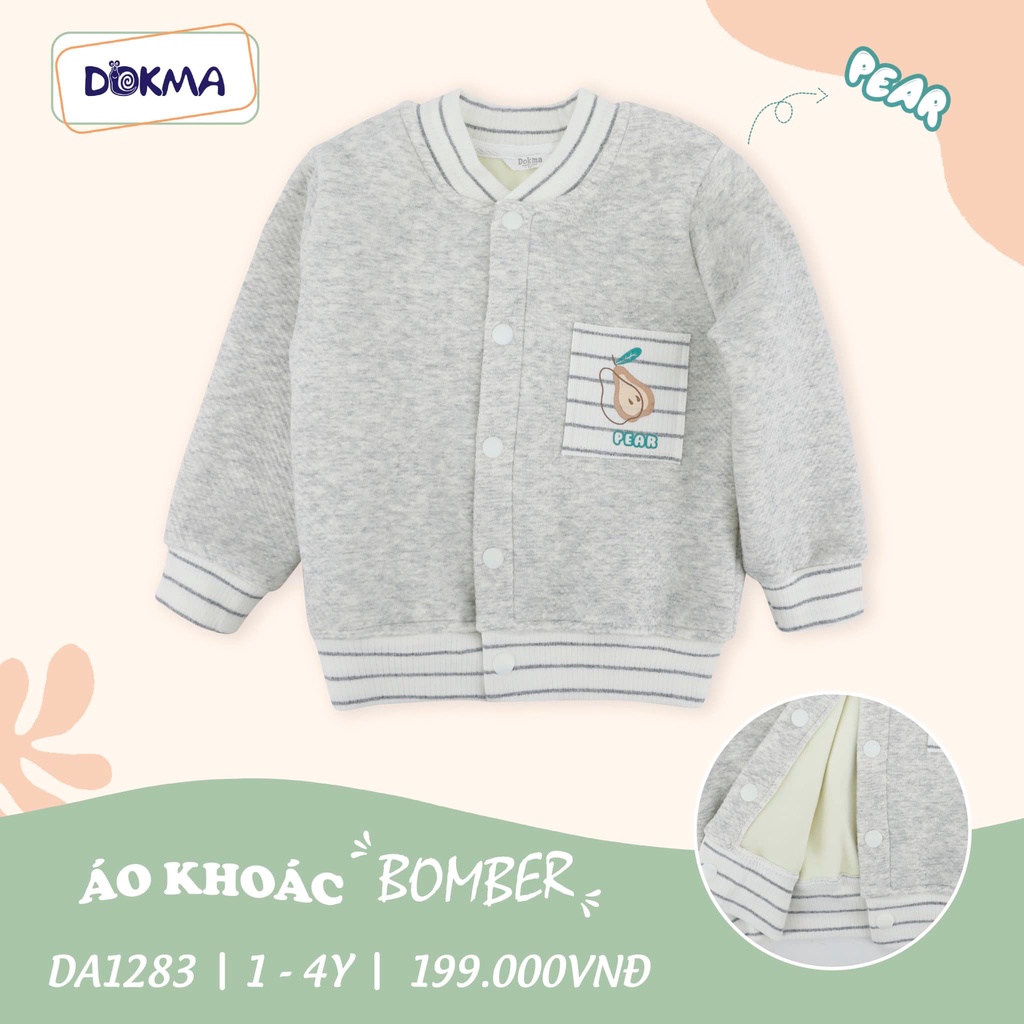 Áo khoác Bomber lót nhung dày dặn Dokma