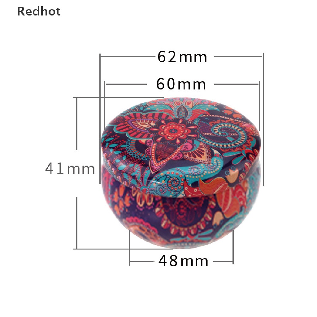 &lt; Redhot &gt; Hũ Thiếc Đựng Sáp Đậu Nành Du Lịch Giáng Sinh Nhỏ Gọn Có Mùi Thơm Đa Ứng Dụng