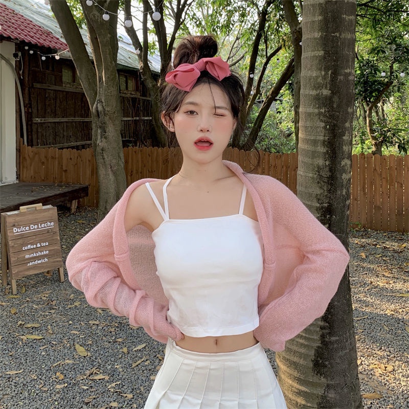 Áo Khoác Cardigan Dệt Kim Mỏng Chống Nắng Thời Trang Mùa Hè Dành Cho Nữ