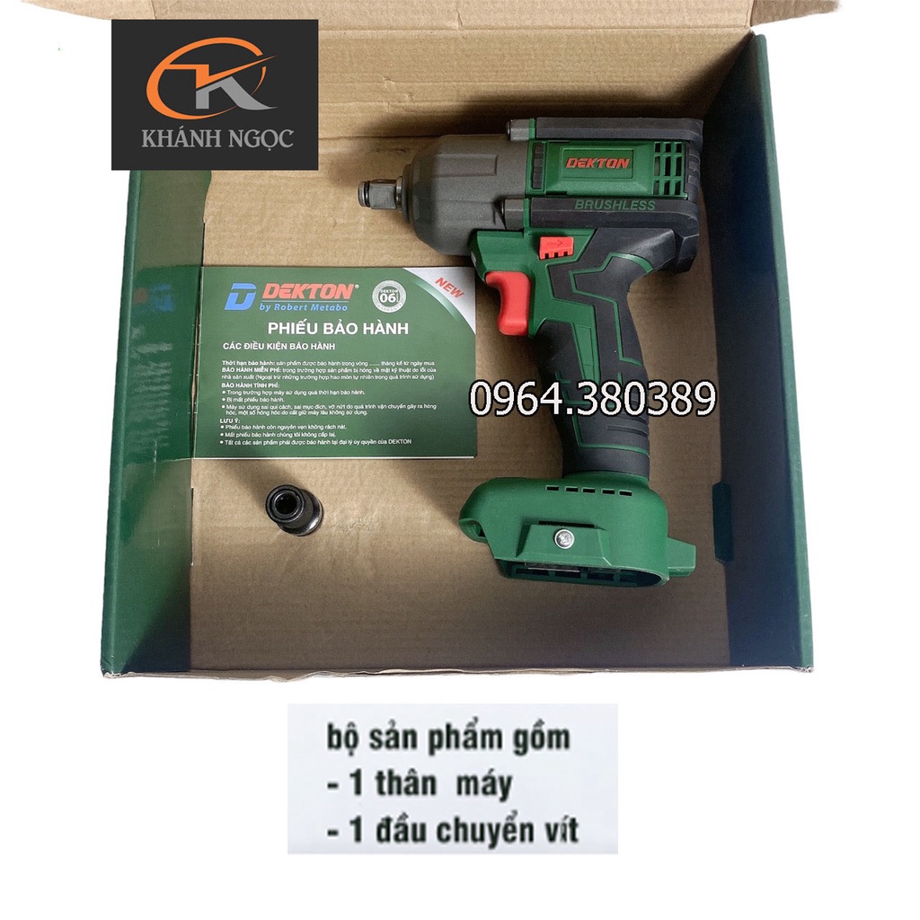 Thân Máy Siết Bulong DEKTON Chính Hãng DK-IW2140S, Lực Siết 475N/m Cực Khỏe.