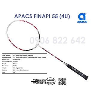 {Chính hãng}-[ Vợt cầu lông Apacs Finapi 55 - 4U]
