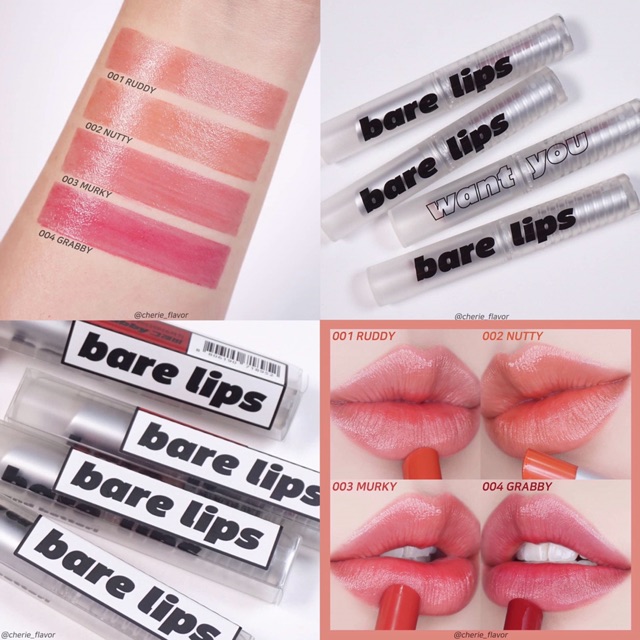 Son dưỡng có màu I'm Meme Bare Lips (Có Sẵn)