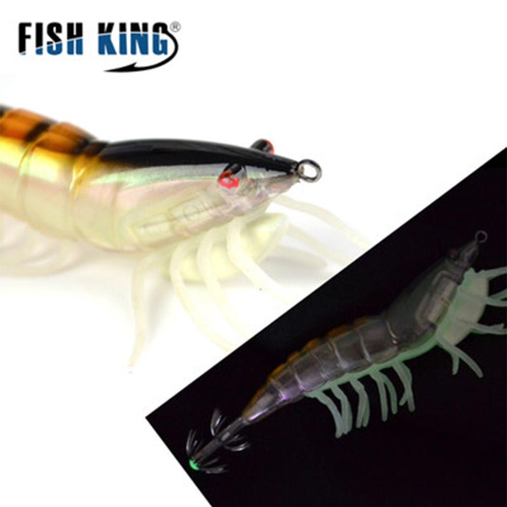 WONDER Mồi Câu Cá Giả Hình Tôm Bằng Gỗ Phát Sáng Độc Đáo