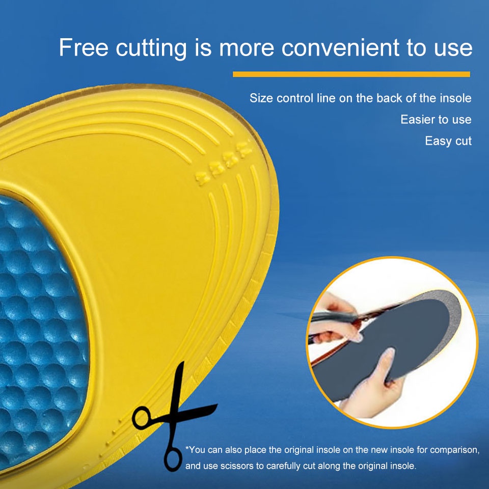Miếng Lót Giày Bằng Cao Su Non Thoáng Khí Khử Mùi Cho Nam Nữ