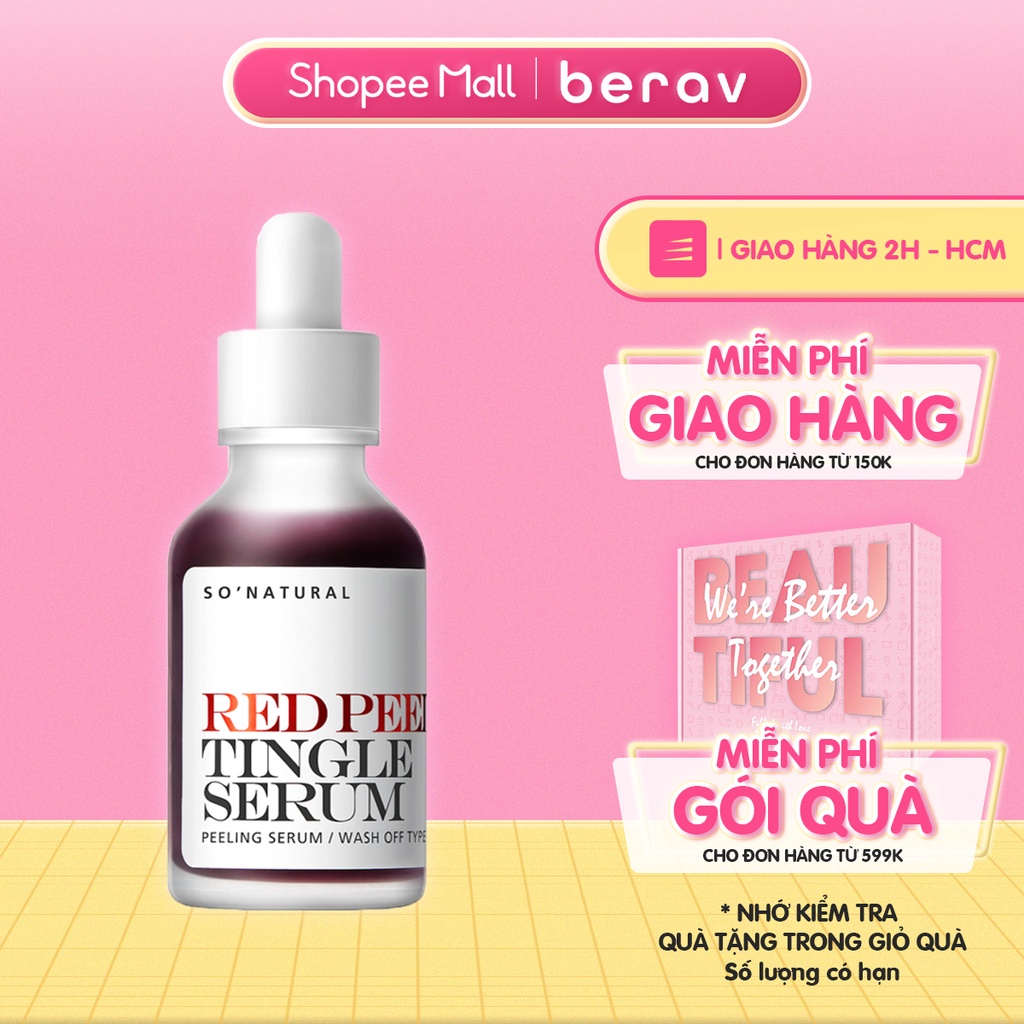 [Mẫu Mới] Tinh Chất Serum RED PEEL Tái Tạo và Phục Hồi Da Tingle Serum So Natural 35ml