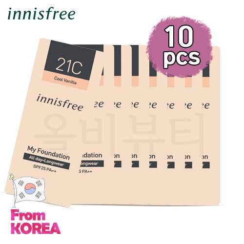 INNISFREE (Hàng Mới Về) Bộ 10 Kem Nền Mywear Spf25 Pa + + < 1ml