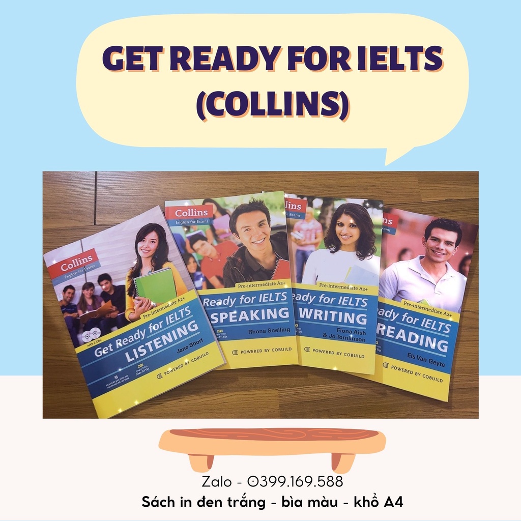 Bản đẹp Collins Get Ready for IELTS (Đen trắng)