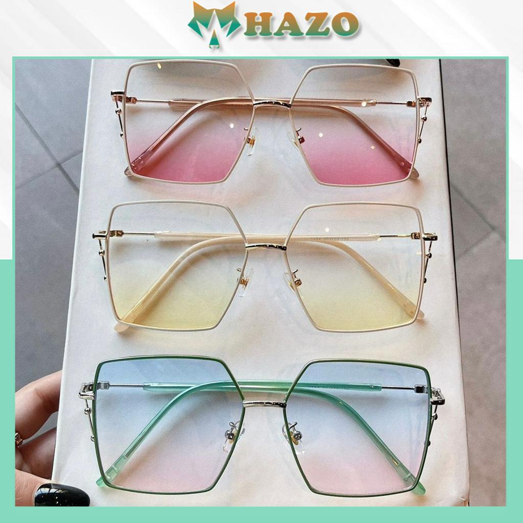 MẮT KÍNH THỜI TRANG KÍNH RÂM FORM VUÔNG XI ỐC 727 PHA MÀU PHONG CÁCH ULZZANG