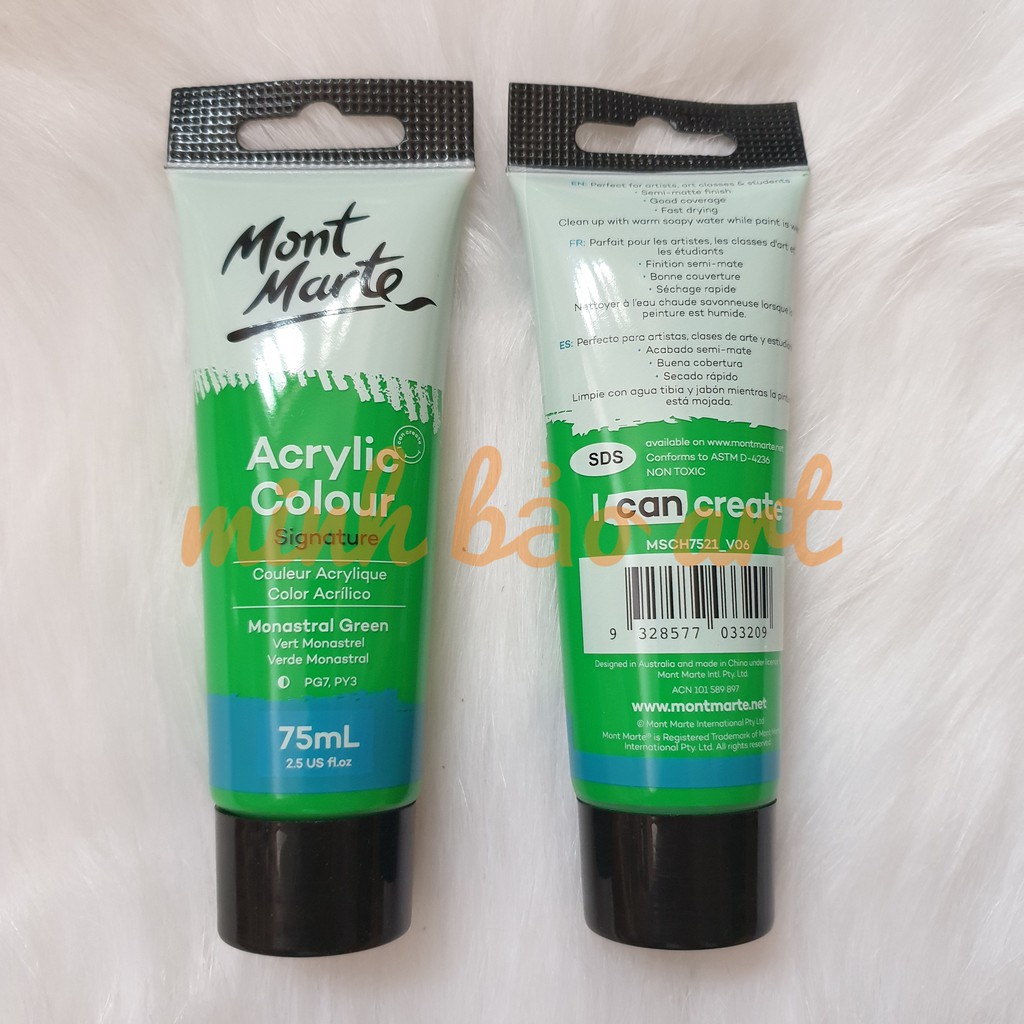 BÁN LẺ - MÀU MONT MARTE STUDIO ACRYLIC TUÝP 75 ML (VẼ TRÊN TƯỜNG, GỖ, VẢI, KÍNH...)