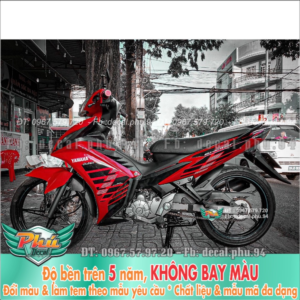 Tem Rời Exciter 135 đỏ đen (K)Tem Rời Exciter 135 đỏ đen cover (K) -1