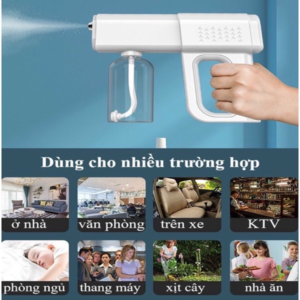 Súng phun khử khuẩn Nano K5, máy xịt cầm tay tiện dụng