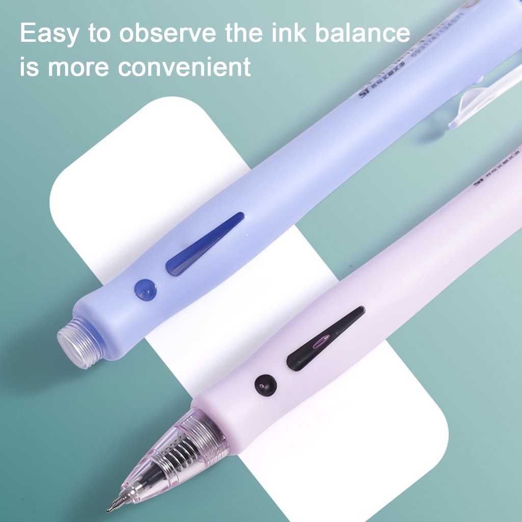 Bút mực gel màu đen với ngòi 0.5mm có thể thu gọn bền bỉ đa năng