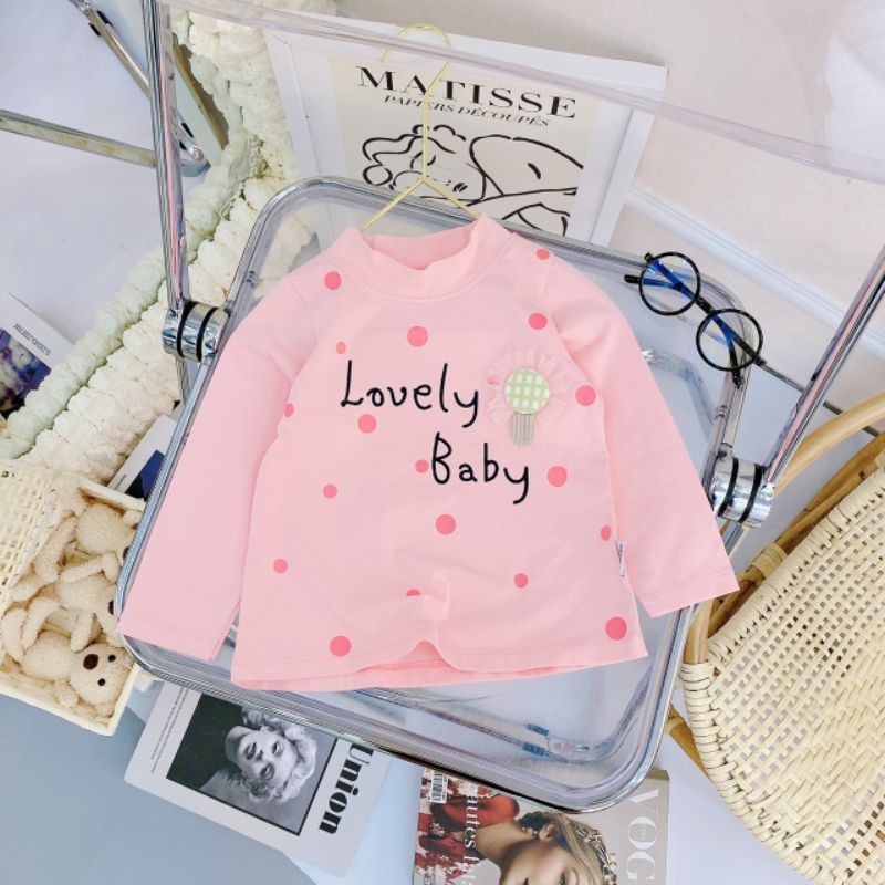 8-32kg Áo thu đông có cổ Bb Angel chấm bi cực xinh cho bé