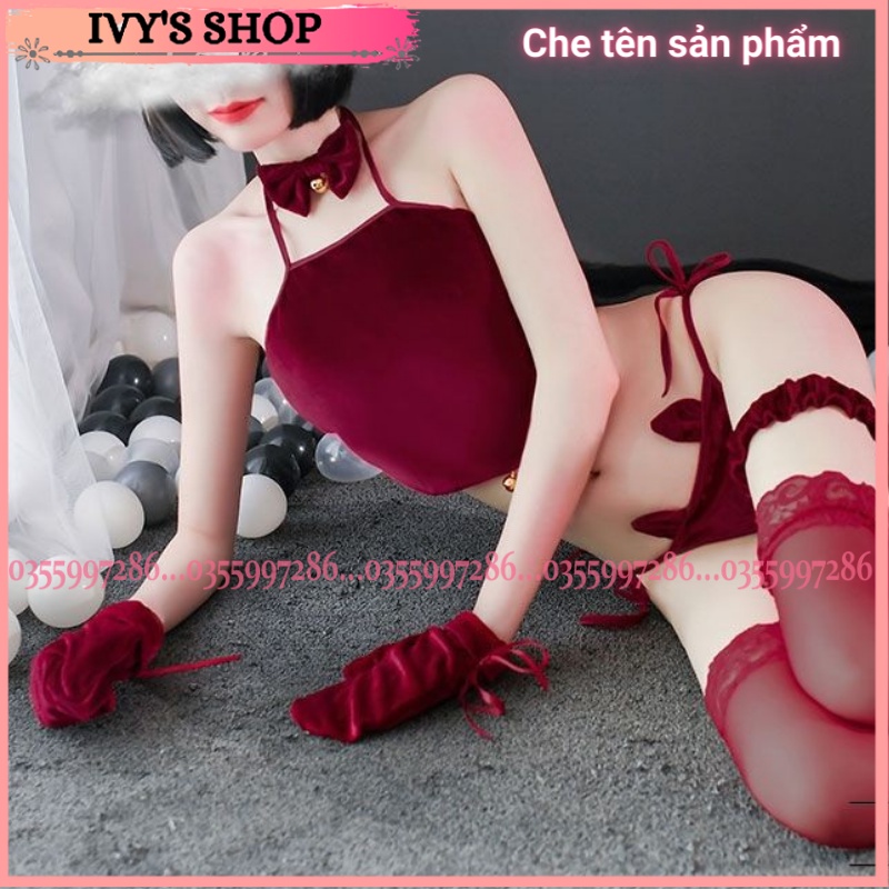 Đồ Ngủ Cosplay Mèo Sexy Miêu Nữ Mã Lolita Chip Mèo Nhung 180 - Ivyshop Fullset không tất | BigBuy360 - bigbuy360.vn