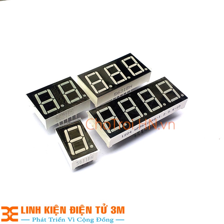 LED 7 Thanh 0.56inch Anot Chung - Sáng Đỏ