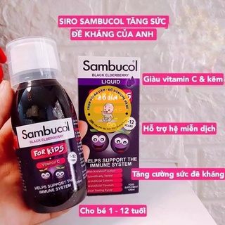 Siro Sambucol tăng đề kháng cho bé hàng chính hãng UK
