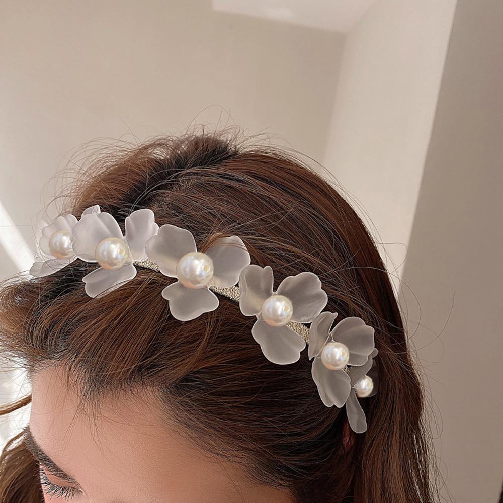 Băng Đô Cài Tóc Đính Hoa Chống Trượt Thời Trang Cho Nữ