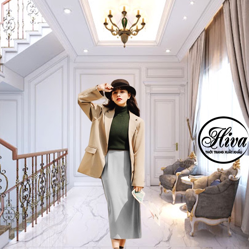 Áo blazer nữ 2 lớp kẻ đen be ulzzang khoác set đồ nữ thu đông , Áo vest set đồ nữ hàng VNXK sống chất