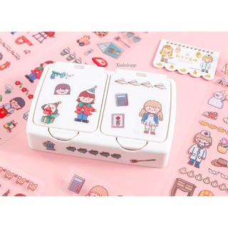 Sticker 39x6,5cm Cô Gái Trong Suốt (Pet)