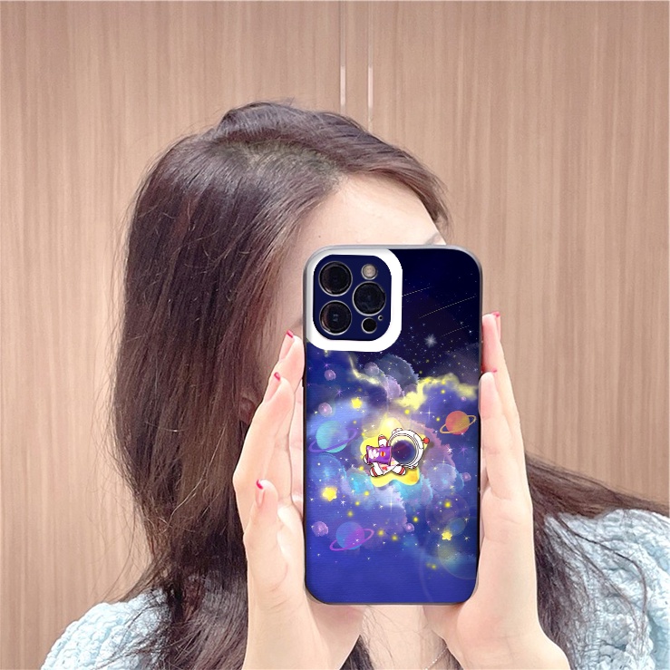 Ốp lưng iphone phi hành gia nằm trên ngôi sao cho iPhone 13 12 11 Pro Max 7/7Plus/8/8Plus/X/Xs/Xs Max/11/11pro