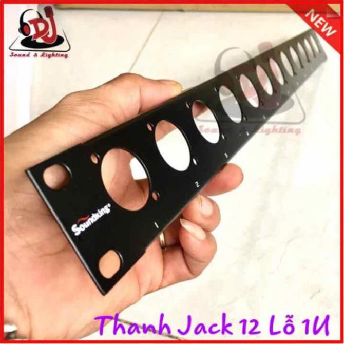 Thanh rắc tủ e máy 12 lỗ 1U thanh gắn Jack âm thanh