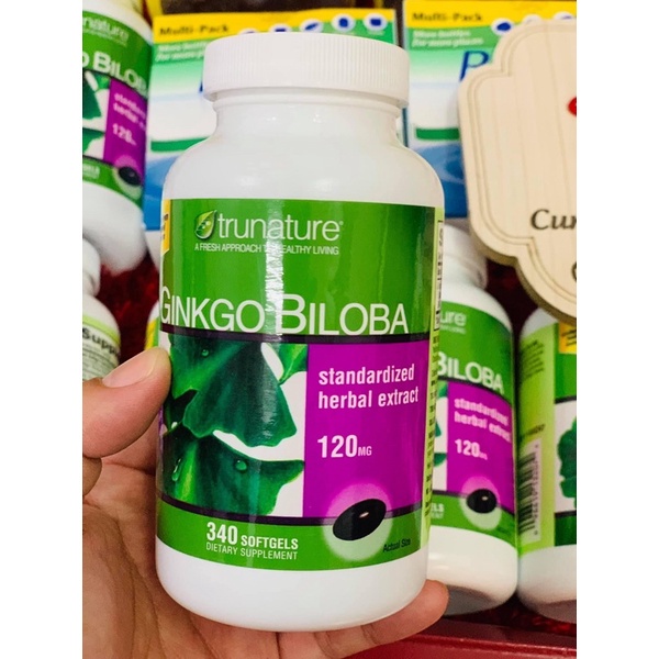 [Chính hãng] Viên Uống Bổ Não Trunature Ginkgo Biloba 120mg 340 viên (Mẫu Mới )- USA Chính Hãng -
