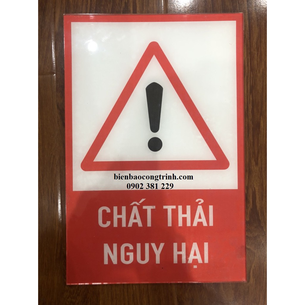 Biển cảnh báo mica dán decal trong nhà máy 20 x 30cm - nhiều mẫu lựa chọn