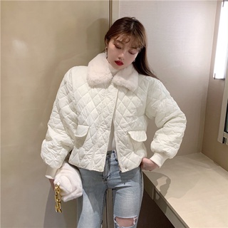 Áo khoác phao cổ lông
