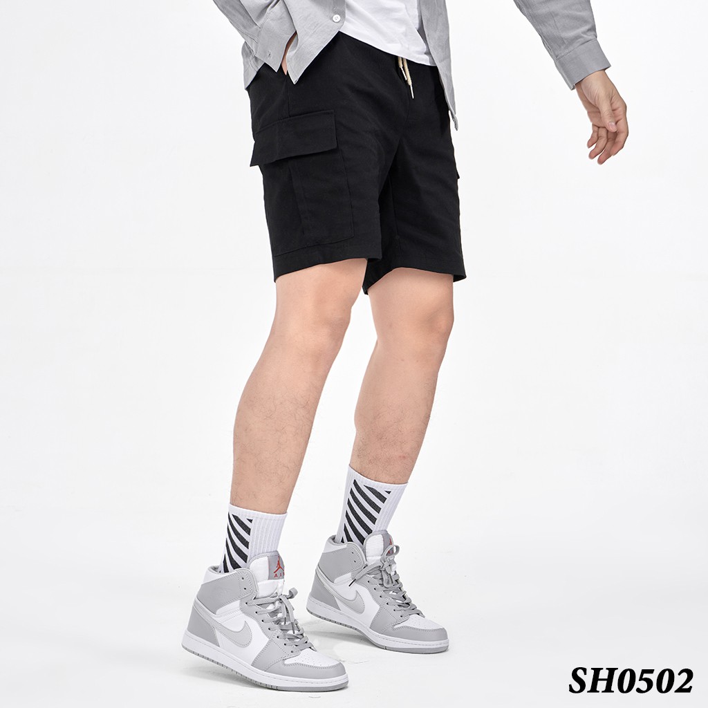 Quần Sooc Kaki Túi Hộp Unisex ROUGH Dáng Short Cộc Ulzzang Hàn Quốc