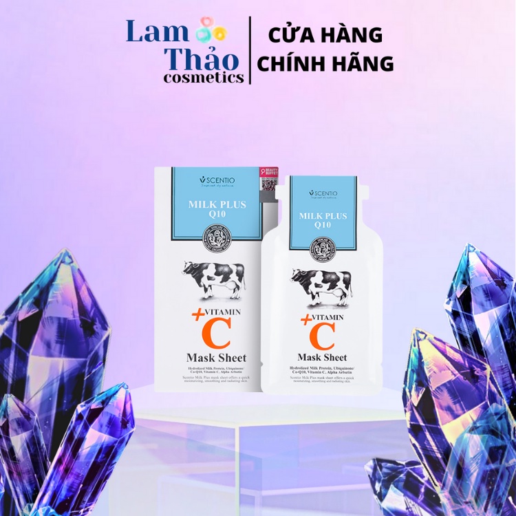 Mặt Nạ Dưỡng Trắng Scentio Milk Plus Q10 Mask Sheet