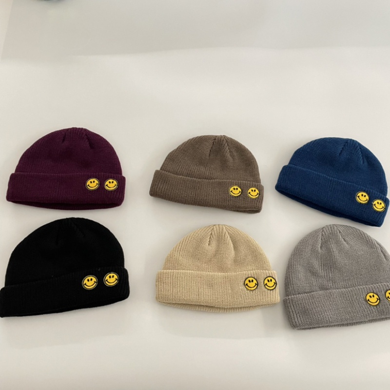 Mũ beanie dệt kim co giãn giữ ấm thời trang mùa đông cho bé