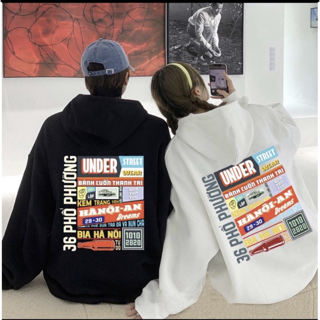 Áo Hoodie Hà Nội Phố Cực Hót, Áo Mũ Hoodie Nữ Có Mũ Form Rộng Unisex. | BigBuy360 - bigbuy360.vn
