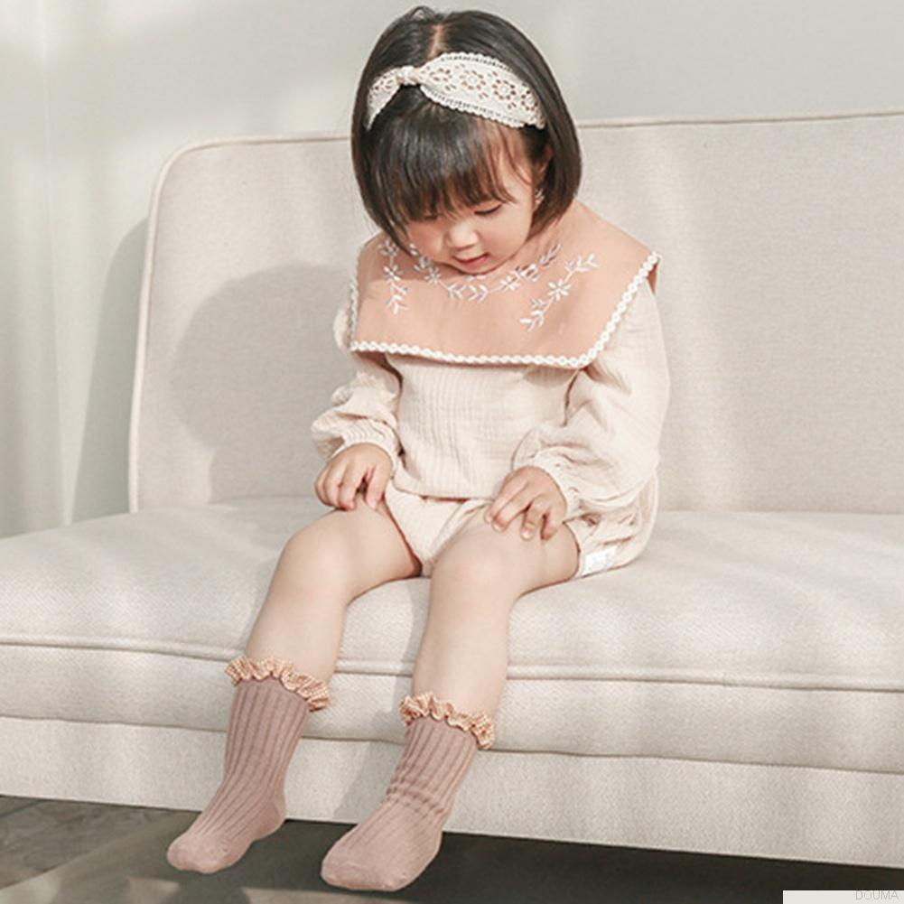 Vớ cotton họa tiết sọc đáng yêu dành cho bé gái