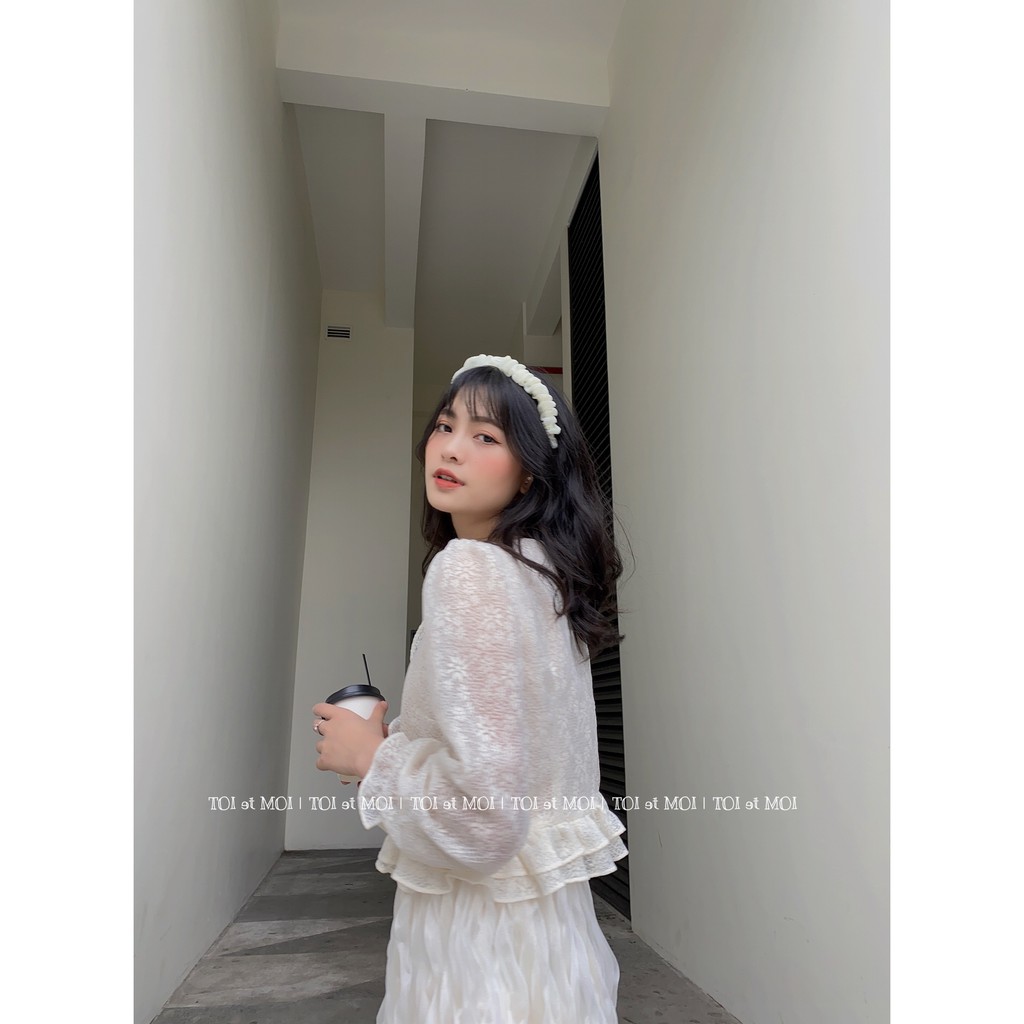 ÁO SƠ MI CỔ VUÔNG BÈO IN HOA_TOI et MOI (100% ẢNH THẬT)