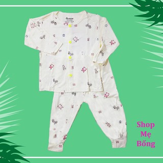 Bộ dài tay AVALEW vải sợi tre cực mềm mát cho bé, hàng đẹp cúc giữa