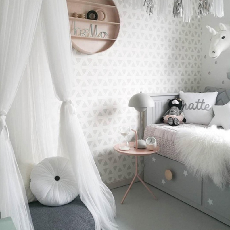 Mùng Lưới Chống Muỗi Bằng Vải Tuyn Treo Nôi Em Bé Trang Trí Phòng Ngủ