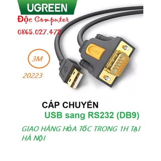 Cáp chuyển usb sang rs232 dài 3m ugreen 20223 - hàng chính hãng