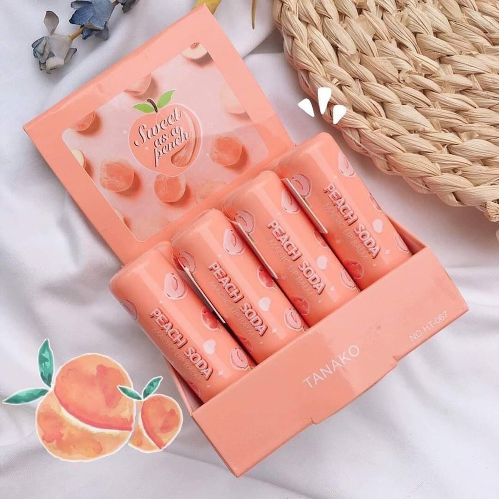 Son Dưỡng Đào Peach Soda Kiss Beauty chính hãng nội địa sỉ tốt- GIÁ RẺ 09