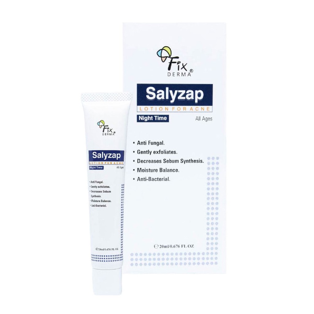 Fixderma Salyzap Lotion For Acne - Lotion Hỗ Trợ Làm Giảm Mụn Ban Đêm Fixderma - 20ml