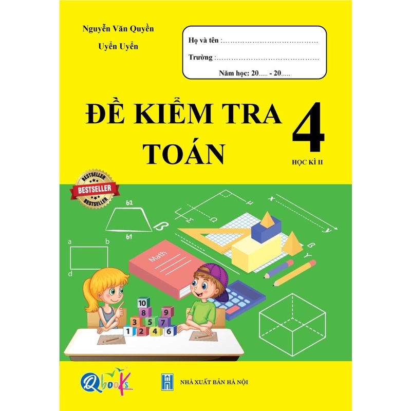 Sách - (Combo 2 tập) Đề Kiểm Tra Toán 4