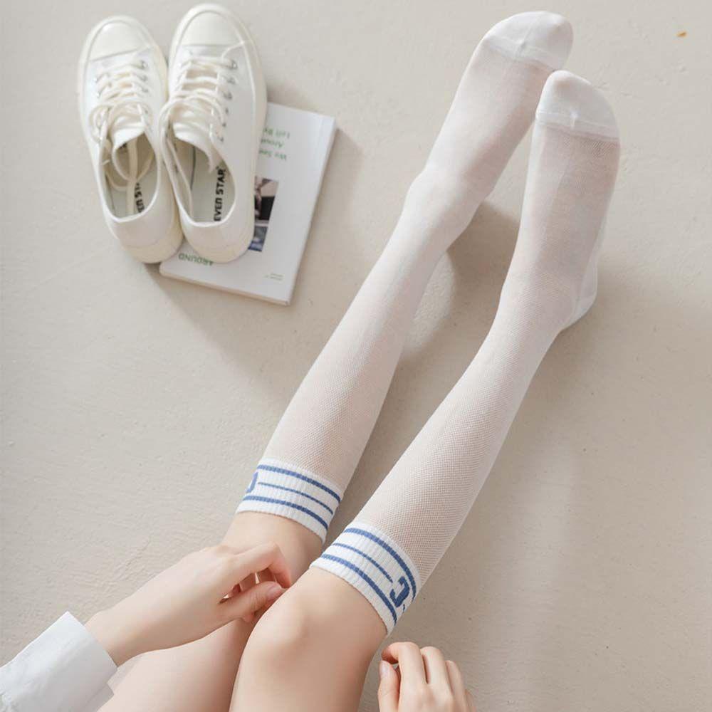 Vớ Lưới Cổ Cao Thoáng Khí In Chữ C Thời Trang Cho Nữ